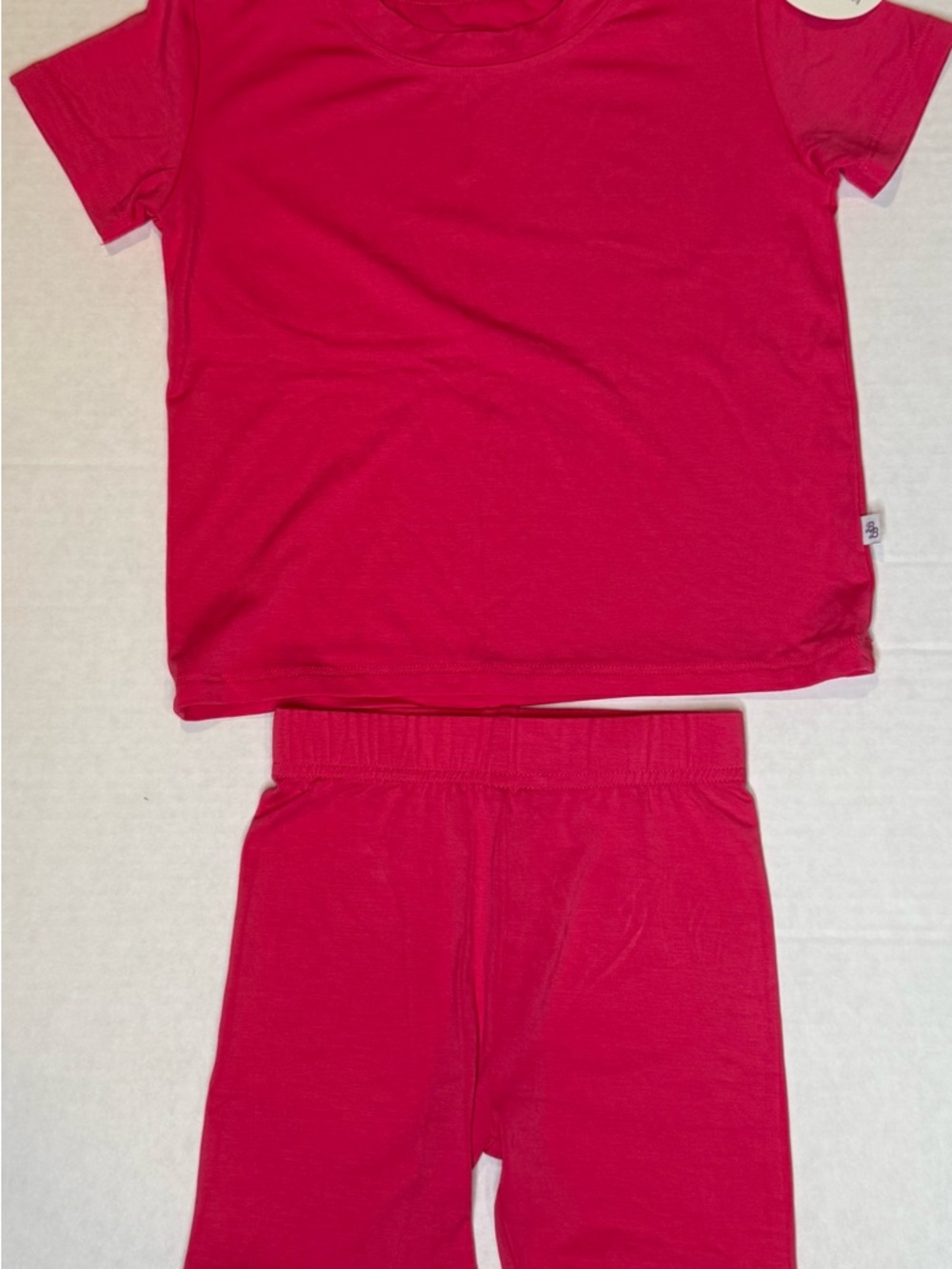 Bubble Baby Hot Pink Bamboo Biker Short Set 12-18M NWT Soft Stretch Outfit